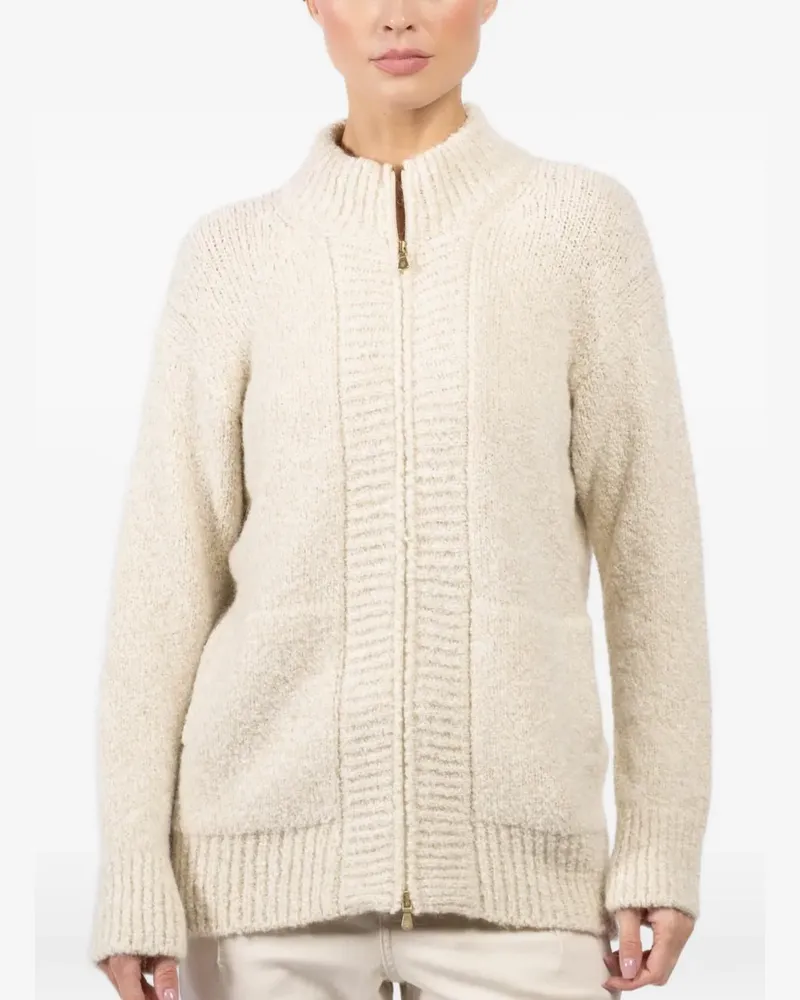 Eleventy zip pocket knitwear - Nude Nude
