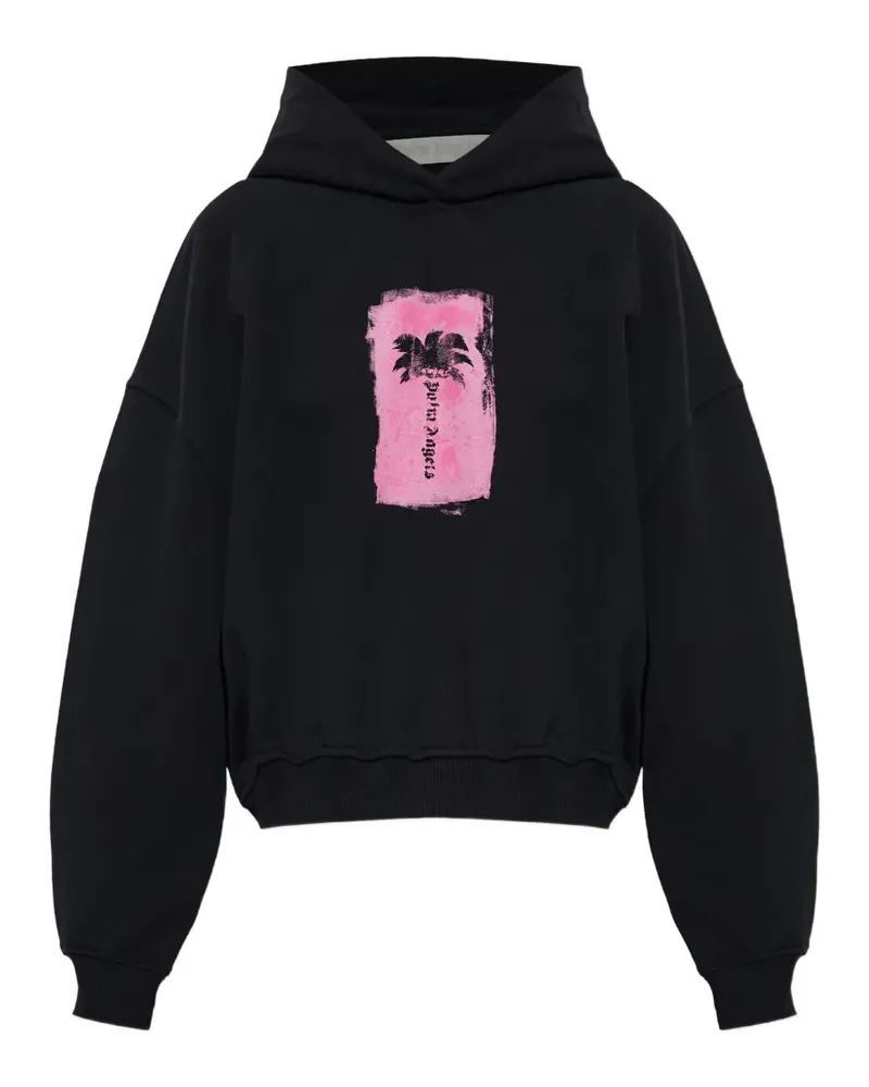 Palm Angels palm-print hoodie - Schwarz Schwarz