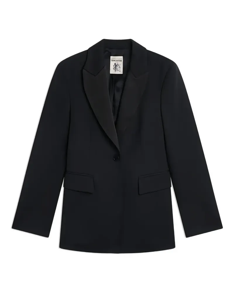 Semicouture Rachyl Blazer mit Satinrevers - Schwarz Schwarz
