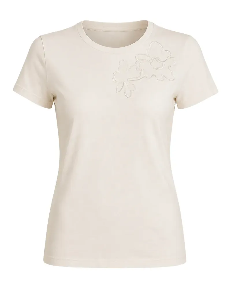 Liu Jo T-Shirt mit Blumen-Patch - Nude Nude