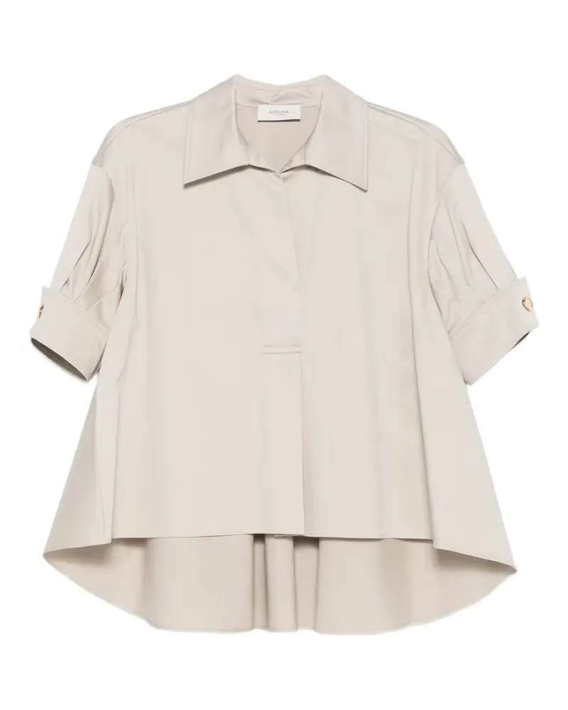 AGNONA pleated blouse - Nude Nude