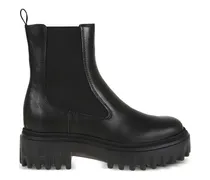 Chelsea-Boots mit Plateau - Schwarz