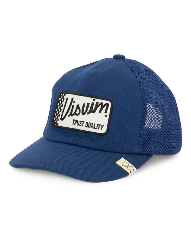Visvim logo-patch mesh-panel baseball cap - Blau Blau