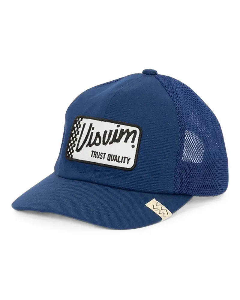 Visvim logo-patch mesh-panel baseball cap - Blau Blau
