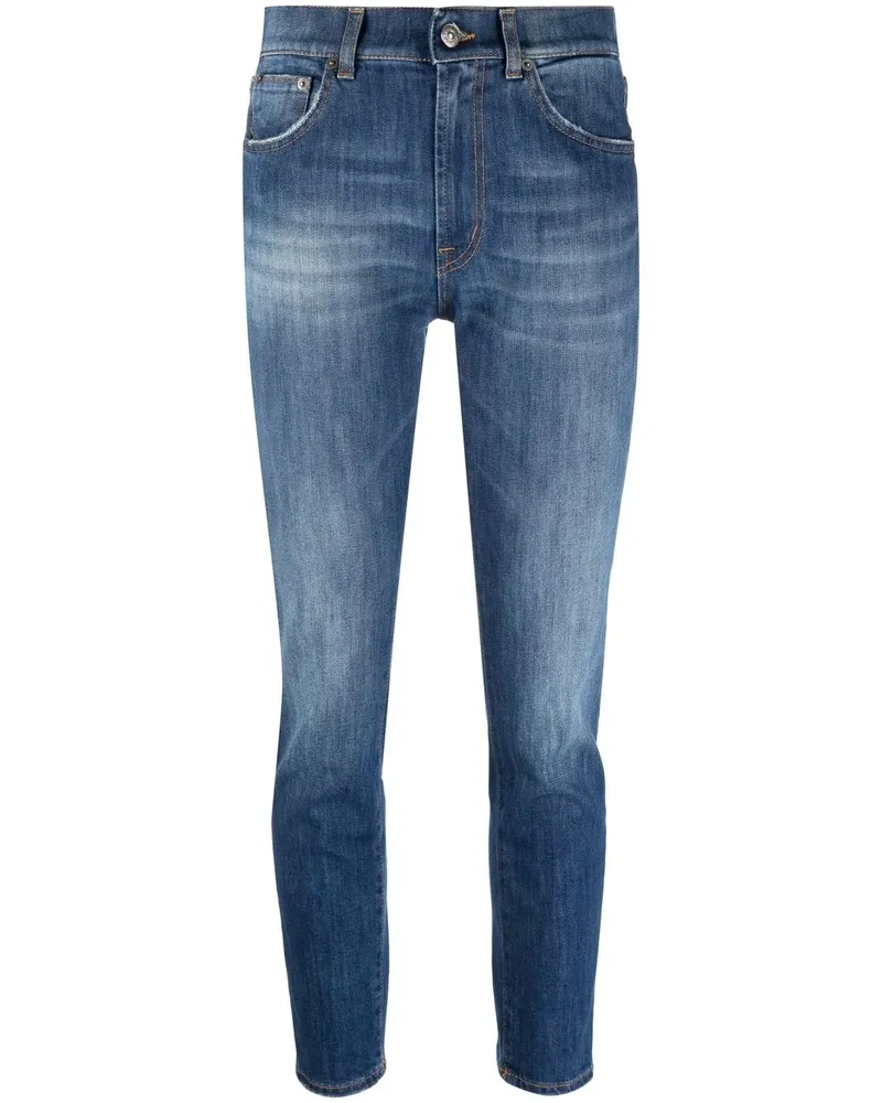 Dondup Schmale Cropped-Jeans - Blau Blau