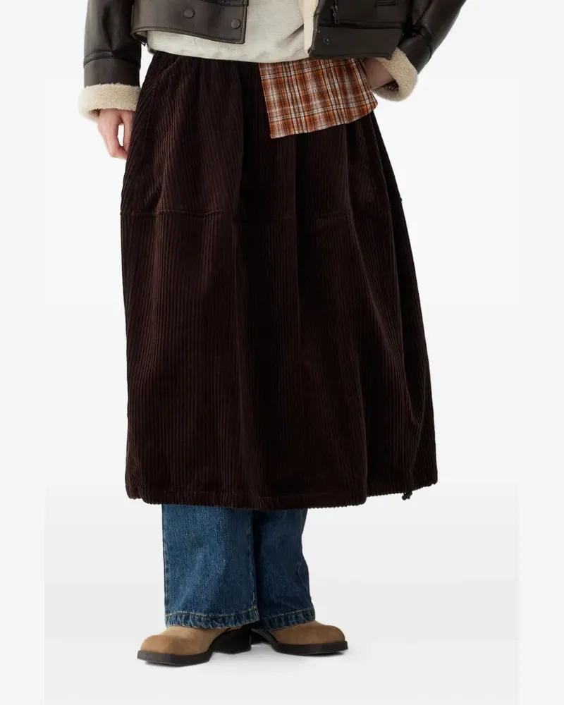STUDIO TOMBOY Corduroy Balloon Skirt - Braun Braun