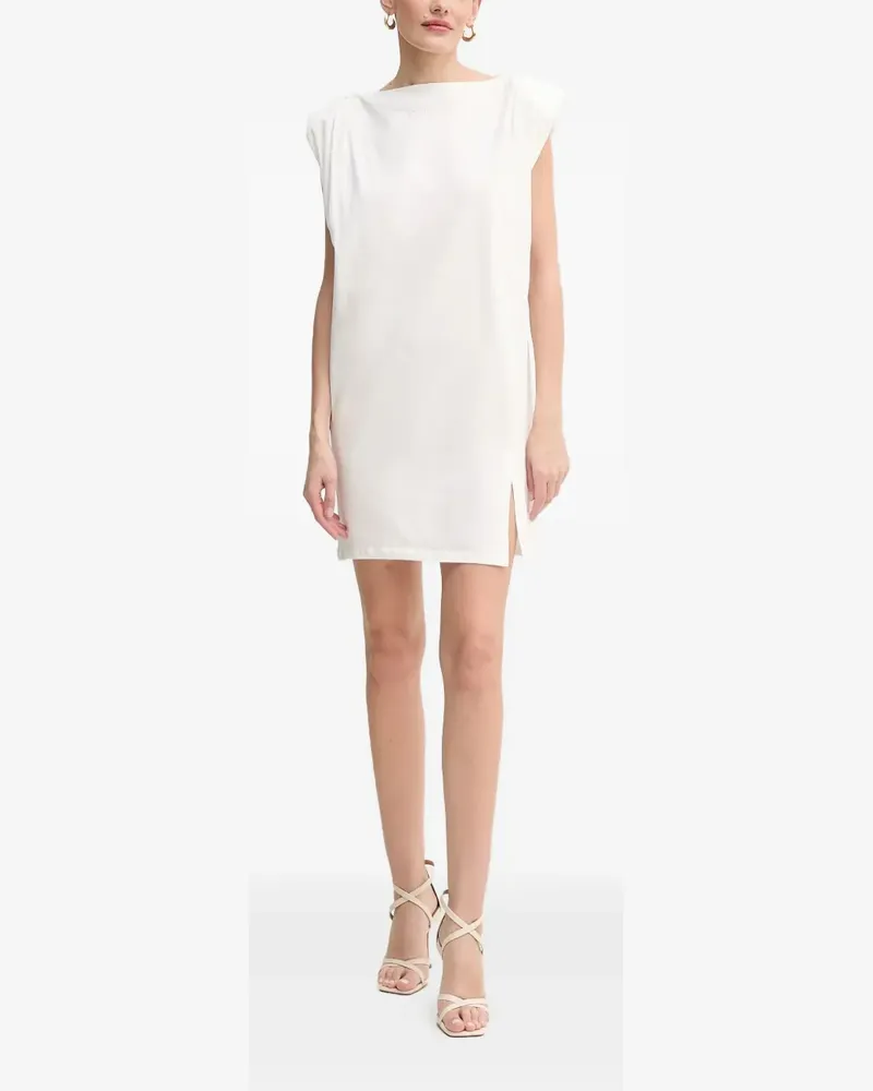Pinko Kleid mit Schulterpolstern - Weiß Weiß