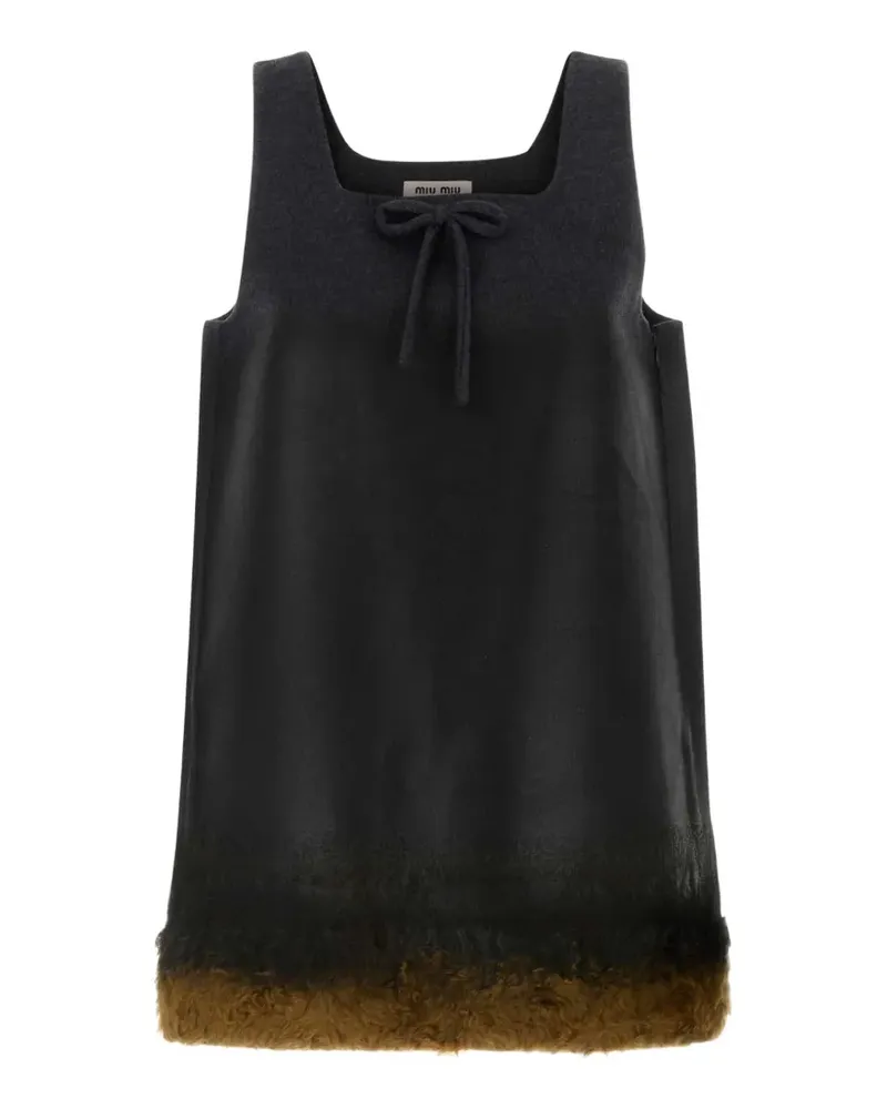 Miu Miu double wool and shearling dress - Schwarz Schwarz