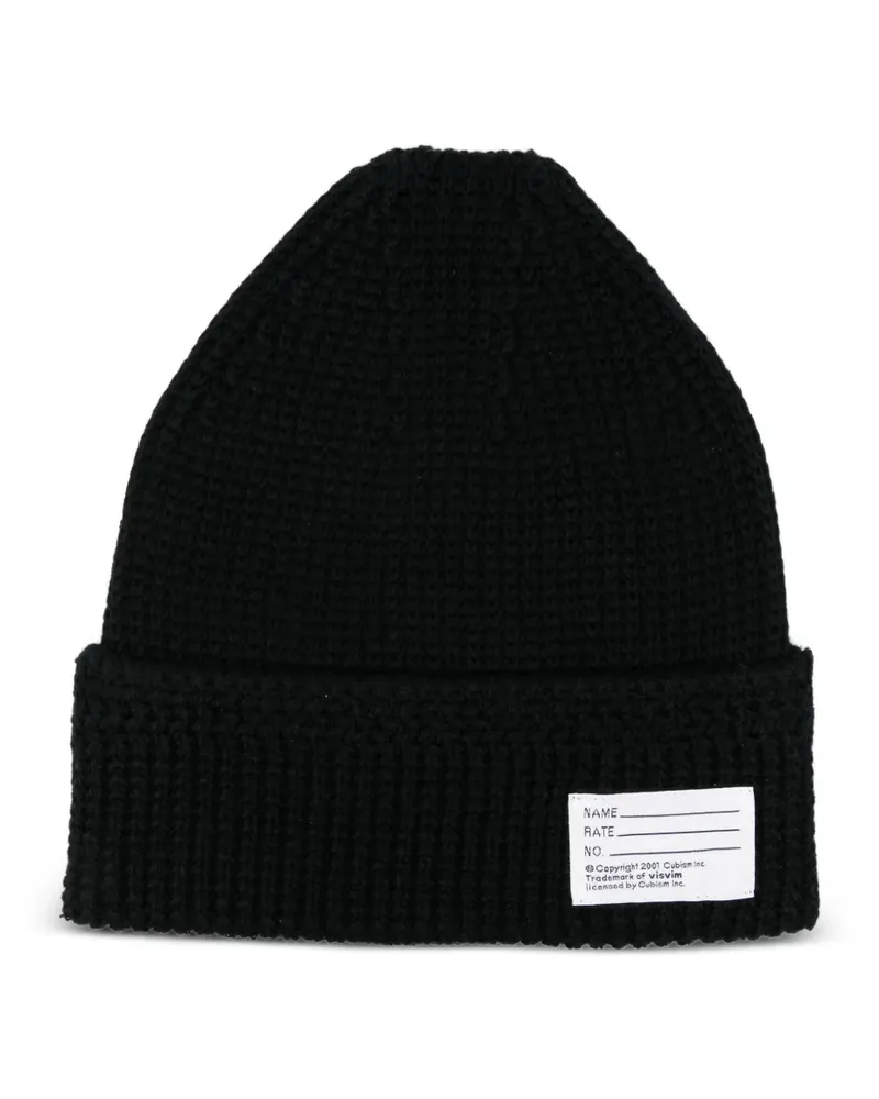 Visvim label-detail beanie - Schwarz Schwarz