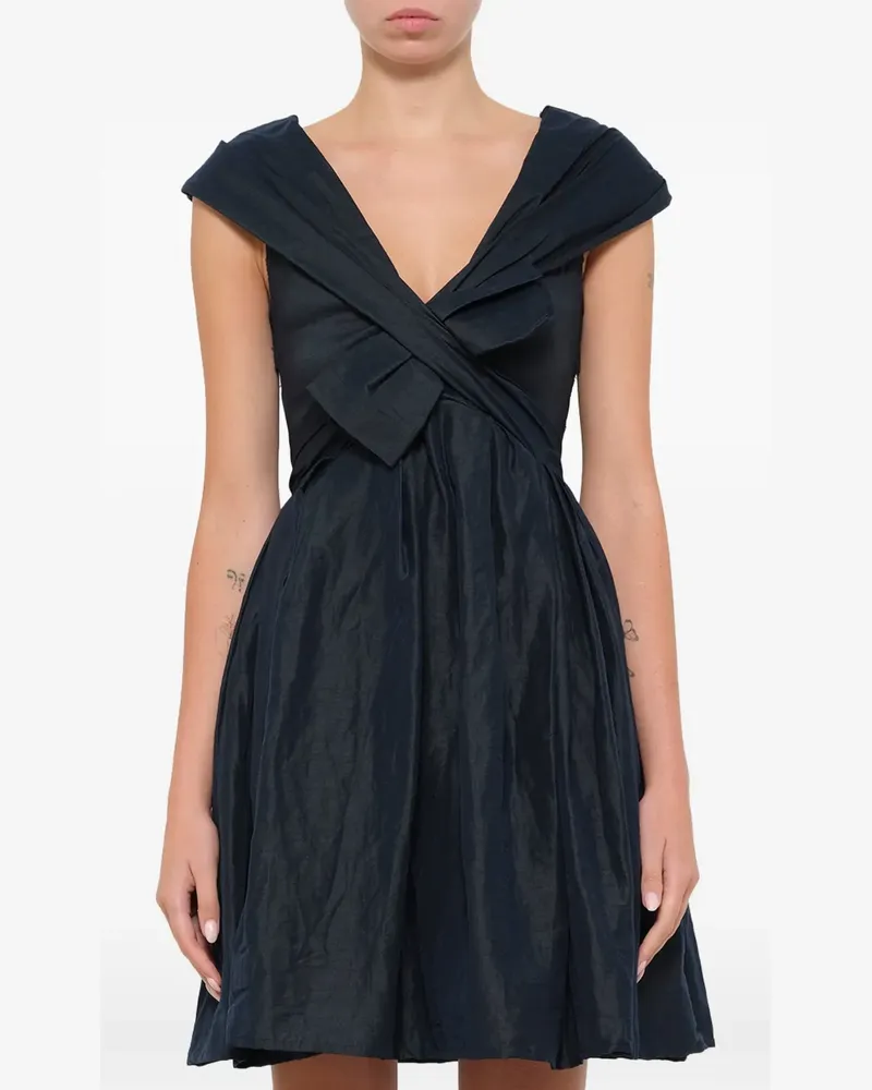 Lanvin bow-detail pleated dress - Blau Blau