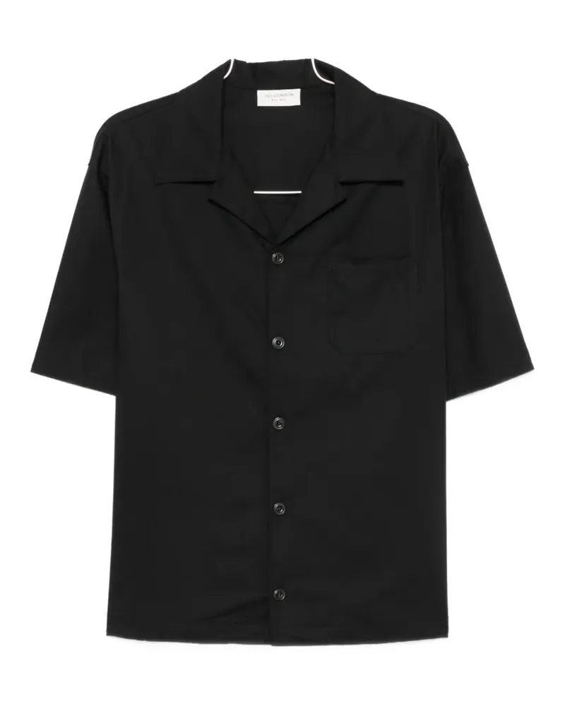 Yes London camp-collar short-sleeve shirt - Schwarz Schwarz