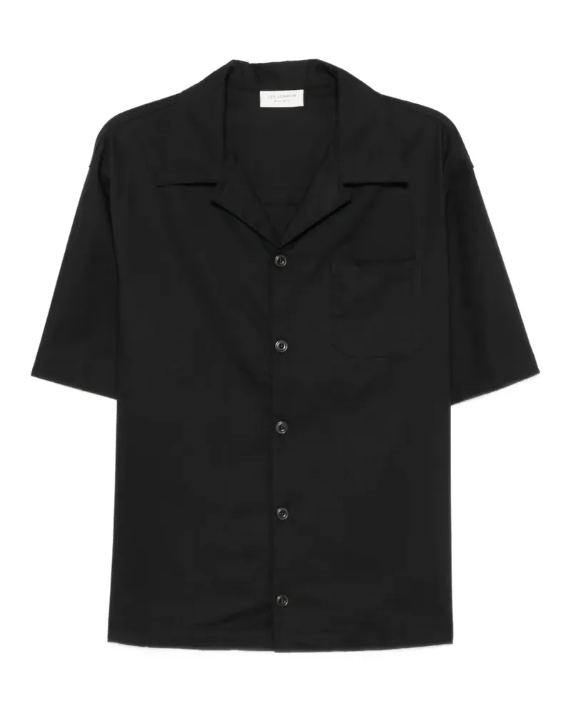 Yes London camp-collar short-sleeve shirt - Schwarz Schwarz