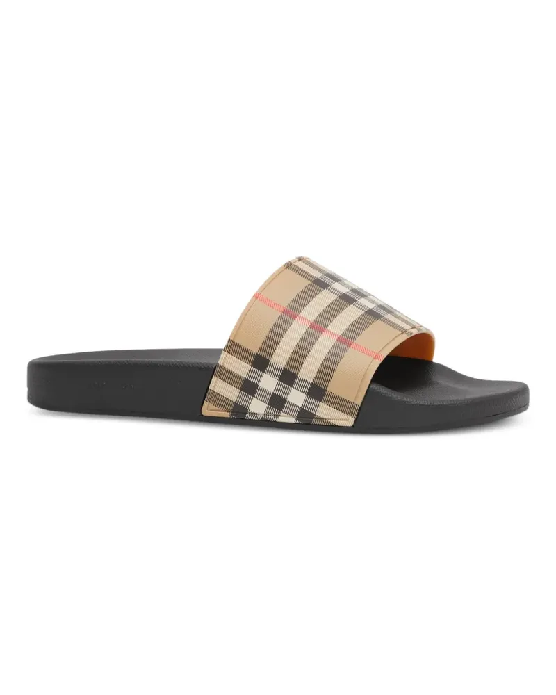 Burberry Pantoletten mit Check - Nude Nude
