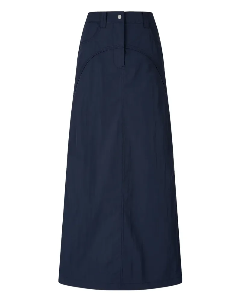 STUDIO TOMBOY A-Linien-Maxirock mit Falten - Blau Blau