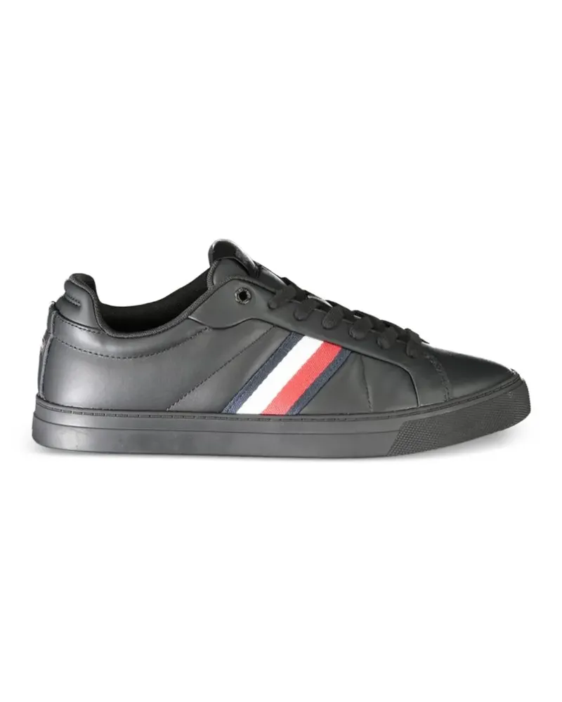Tommy Hilfiger Icon Court logo-detail lace-up sneakers - Schwarz Schwarz
