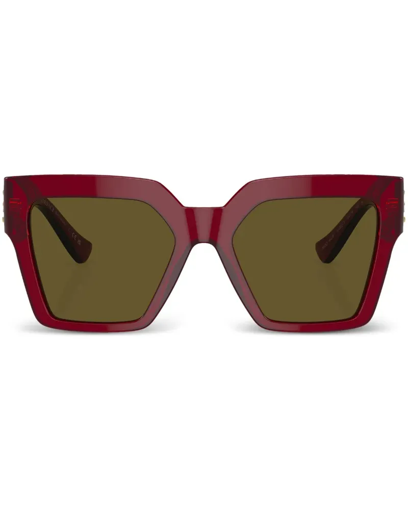 Versace Oversized-Sonnenbrille mit Medusa - Rot Rot