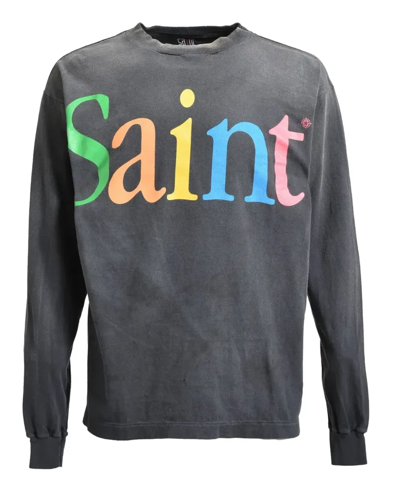 SAINT MXXXXXX Pullover mit Logo - Schwarz Schwarz