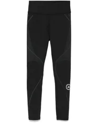 adidas Gestreifte Leggings Schwarz