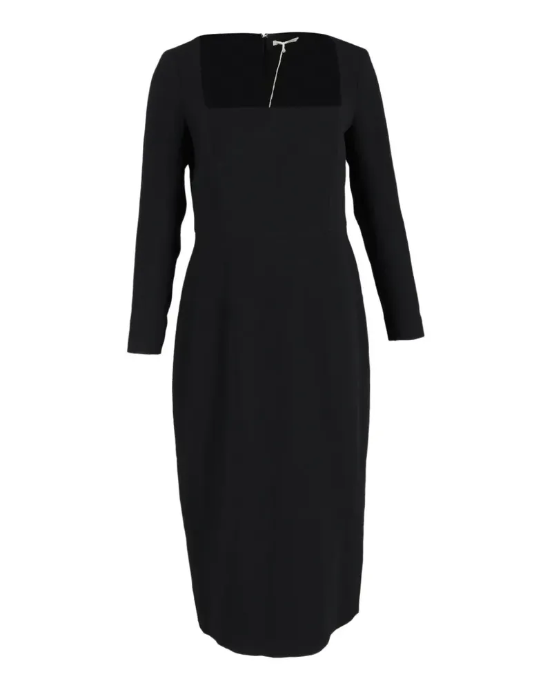 EMILIA WICKSTEAD Erletta square-neck midi dress - Schwarz Schwarz