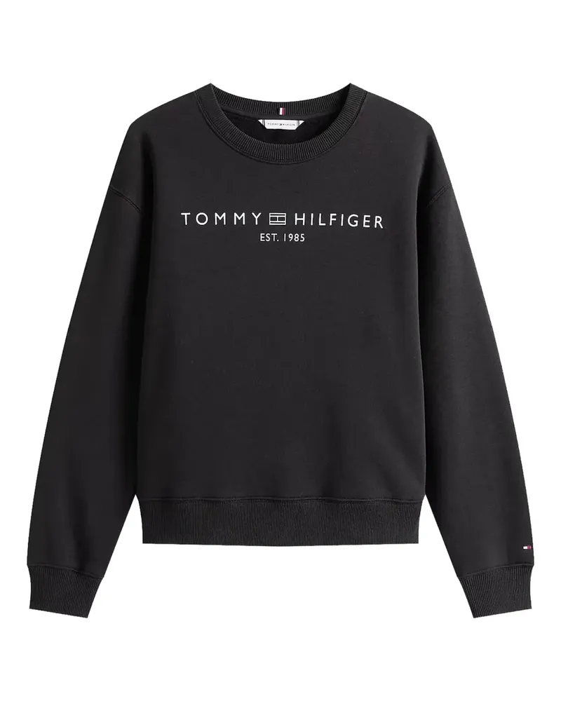 Tommy Hilfiger Sweatshirt mit Logo-Print - Schwarz Schwarz
