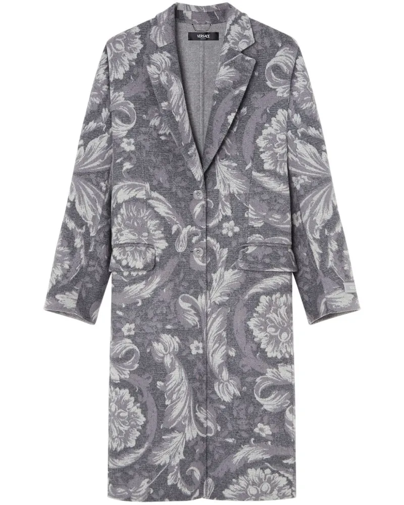 Versace Barocco Mantel aus Kaschmirgemisch - Grau Grau