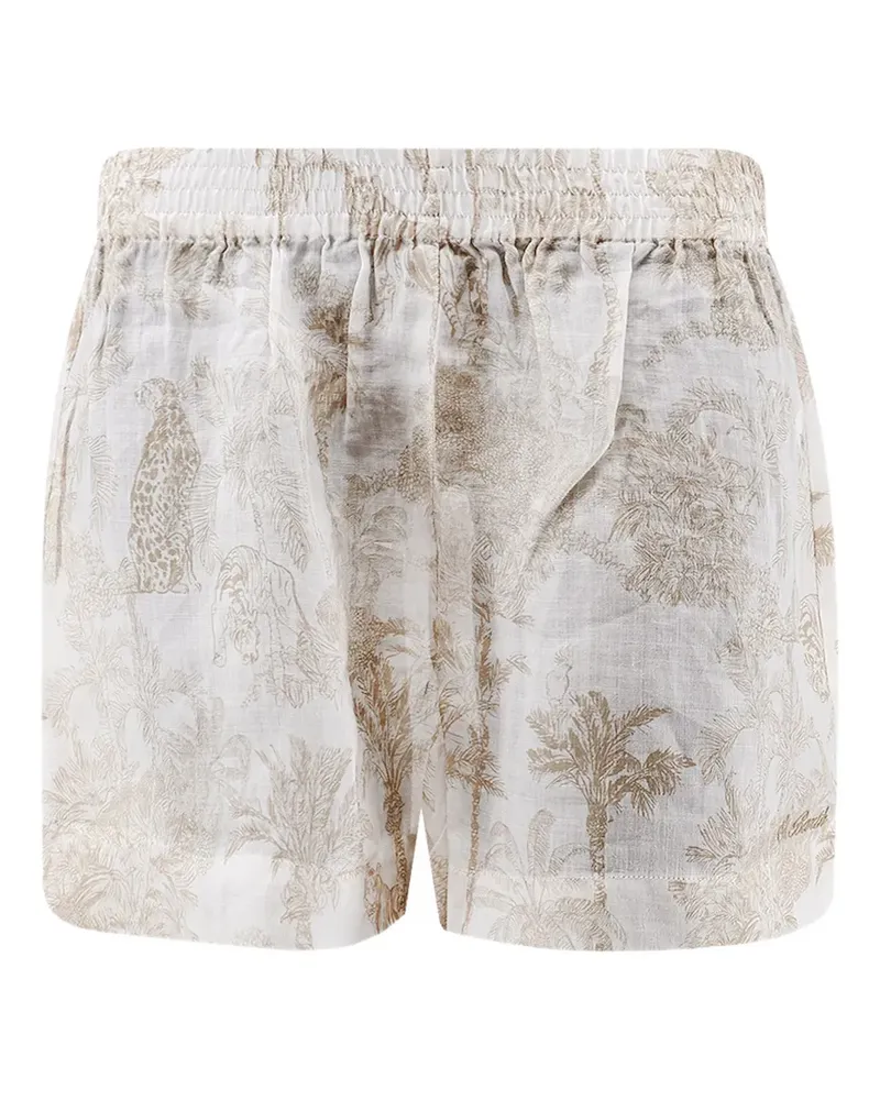 MC2 Saint Barth elasticated-waist printed shorts - Weiß Weiß