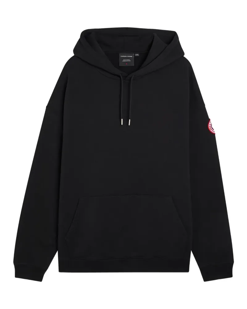 Canada Goose logo-patch drawstring hoodie - Schwarz Schwarz