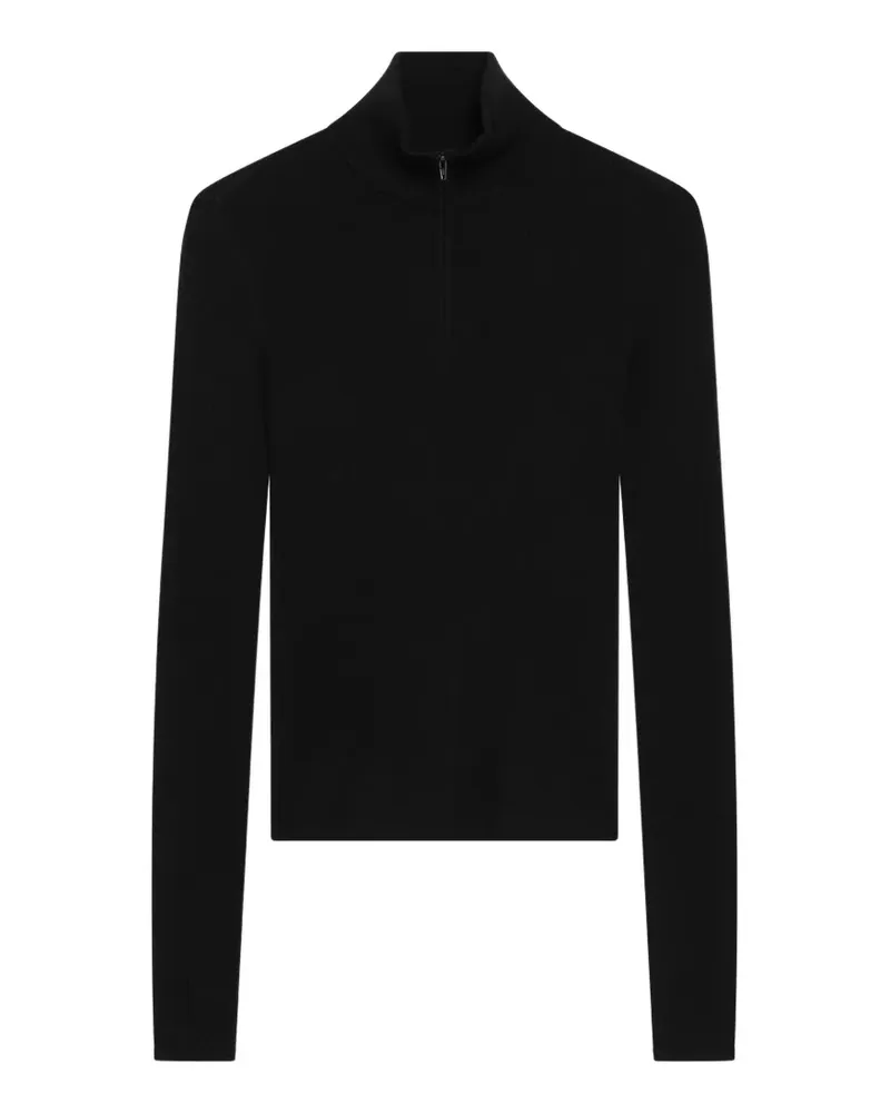 FRANKIE Shop Sade Pullover aus geripptem Strick - Schwarz Schwarz