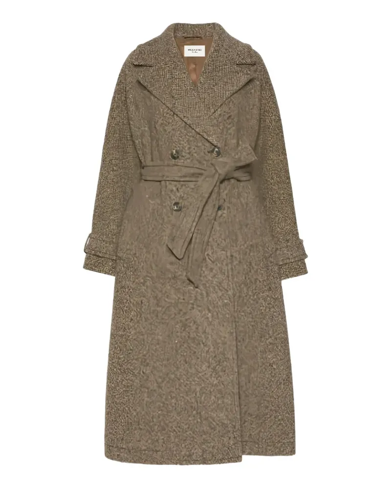 Max Mara Doppelreihiger Mantel mit Gürtel - Braun Braun