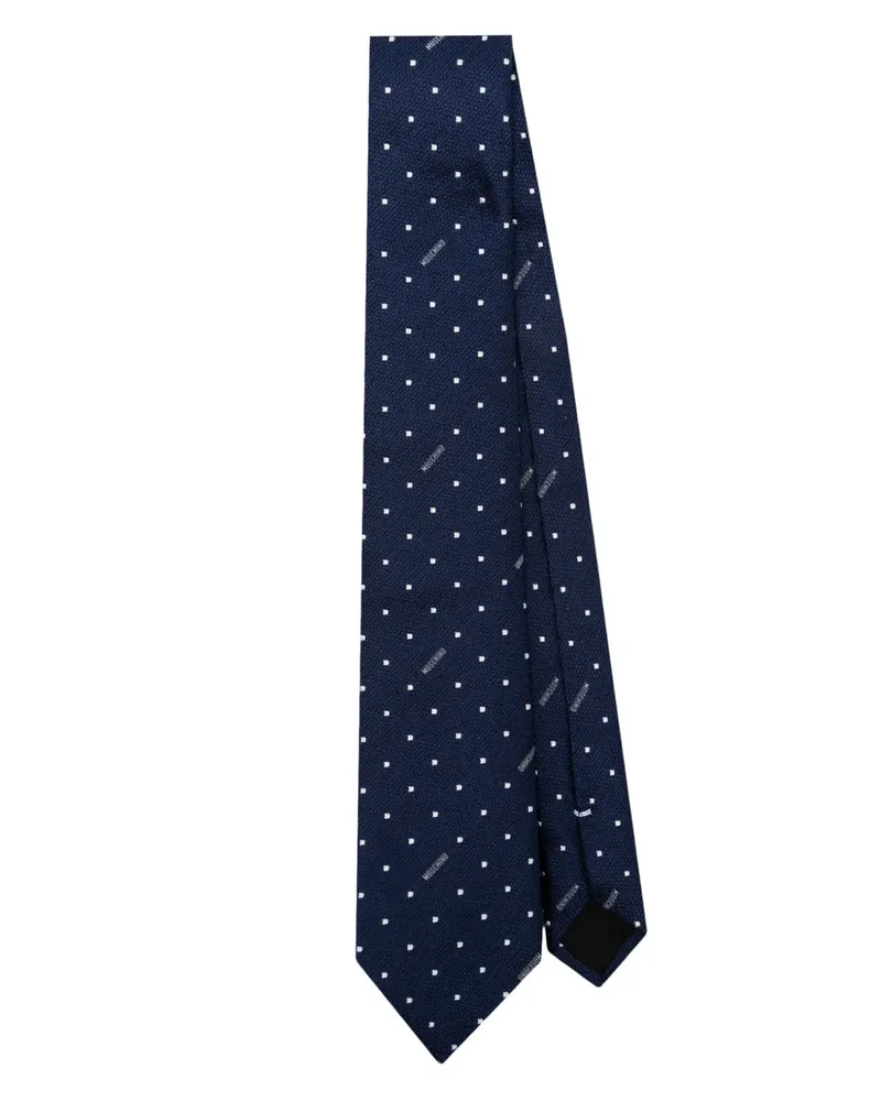 Moschino Krawatte mit Jacquardmuster - Blau Blau