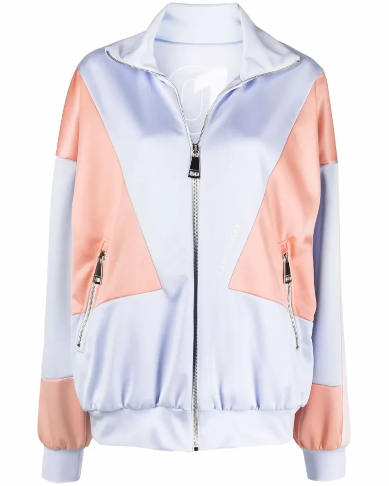 KHRISJOY Sportjacke in Colour-Block-Optik - Violett Violett