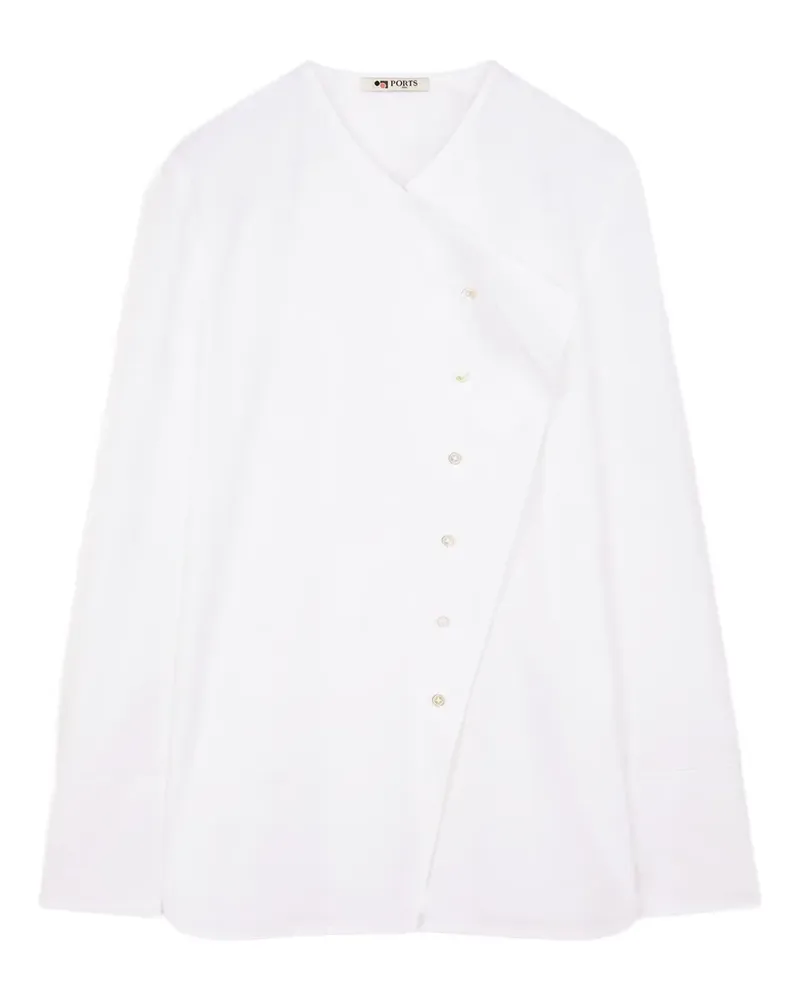 Ports 1961 Asymmetrisches Hemd - Weiß Weiß