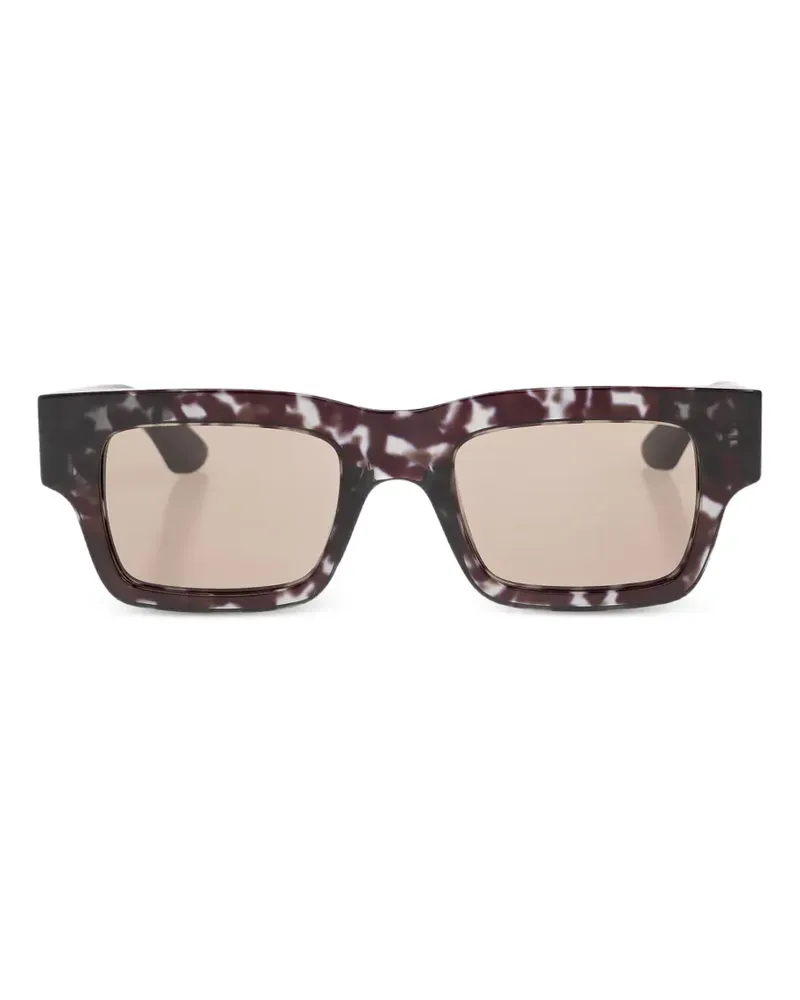 Alexander McQueen Eckige Sonnenbrille in Schildpattoptik - Braun Braun
