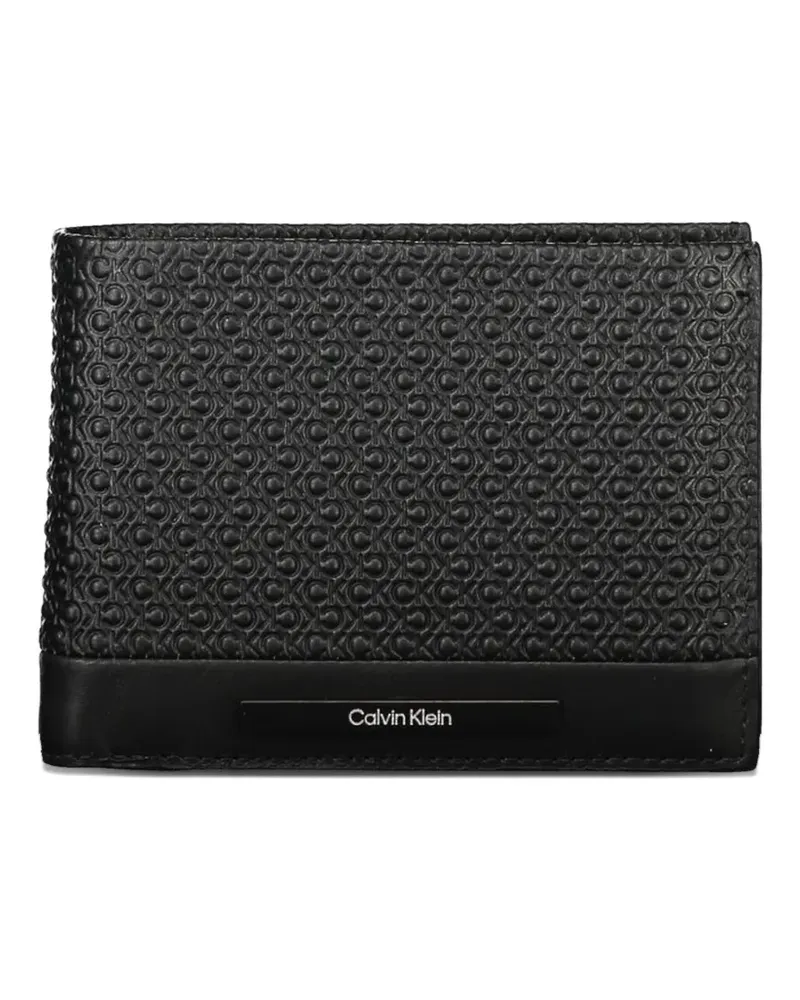 Calvin Klein monogram-embossed bifold wallet - Schwarz Schwarz