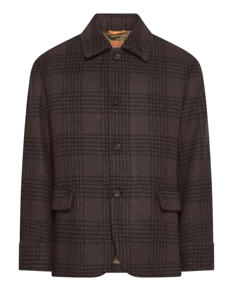 CRUNA Capetown check-pattern shirt jacket - Braun Braun