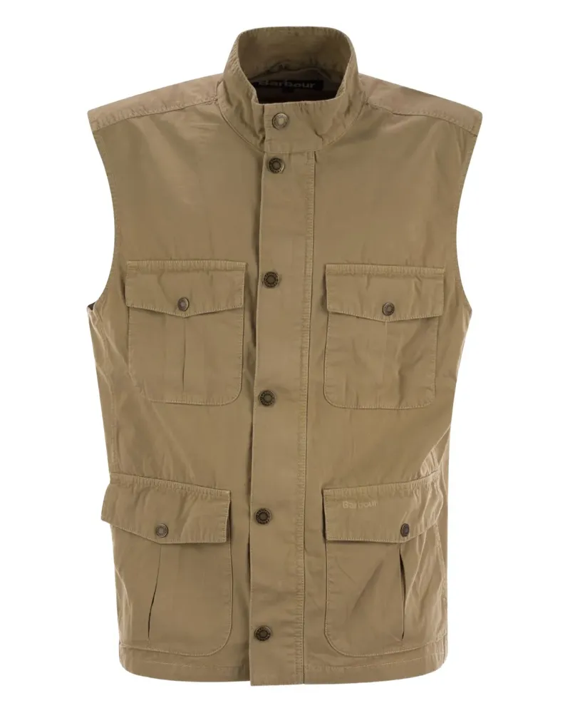 Barbour Weste mit Vordertaschen - Nude Nude