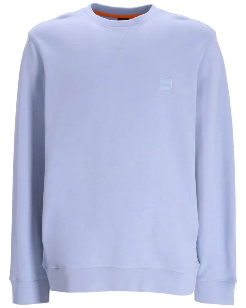 HUGO BOSS Sweatshirt mit Logo-Patch - Blau Blau