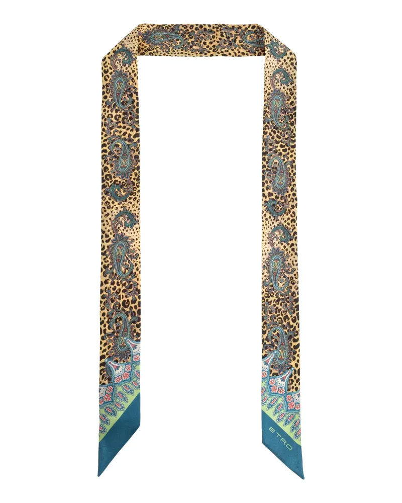 Etro patterned silk scarf - Nude Nude
