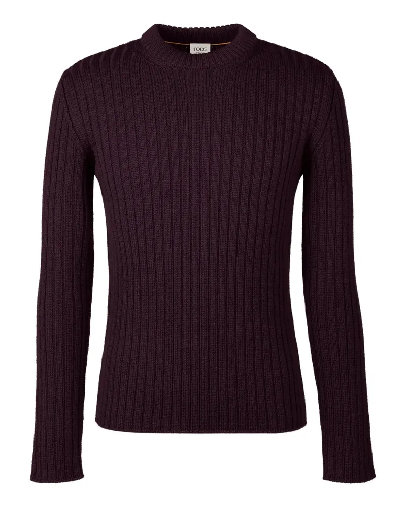 TOD'S Gerippter Pullover - Rot Rot
