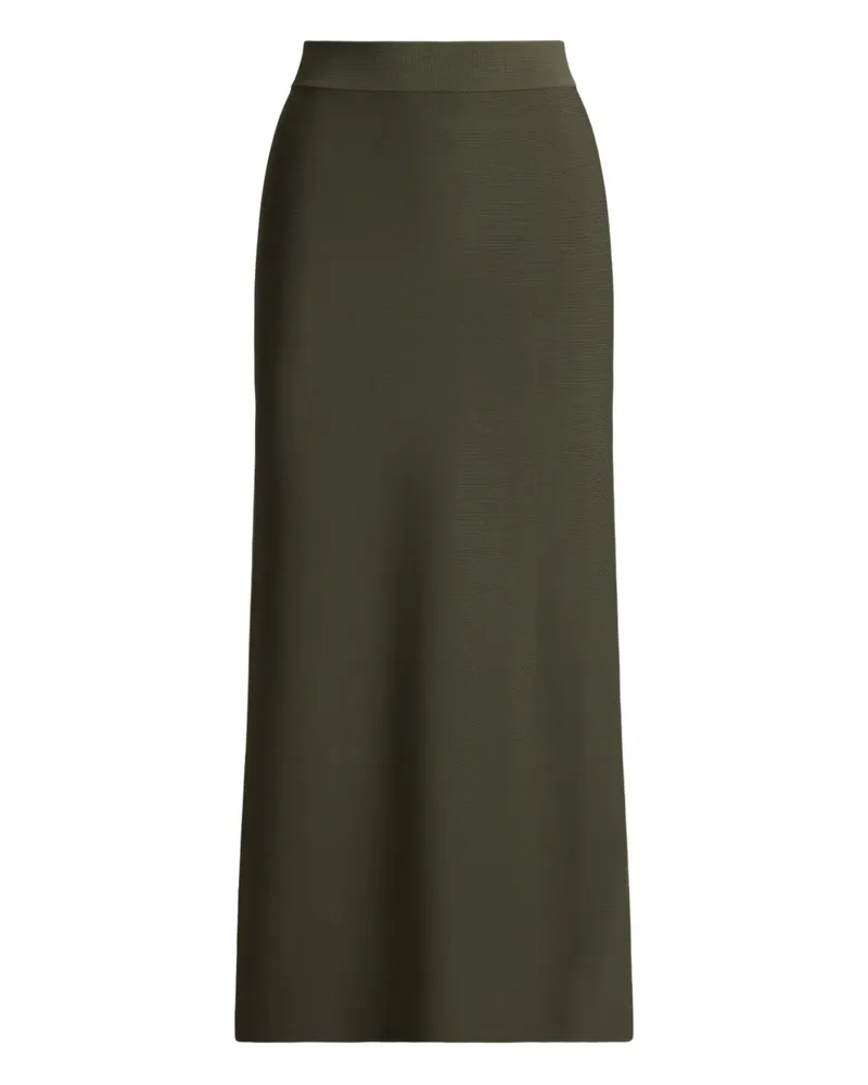 Ralph Lauren Gerippter Midirock - Grün Grün