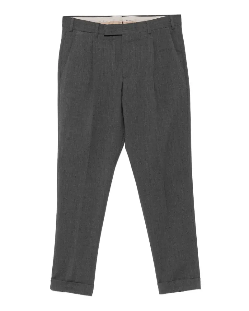 PT TORINO Plissierte Hose mit Umschlag - Grau Grau
