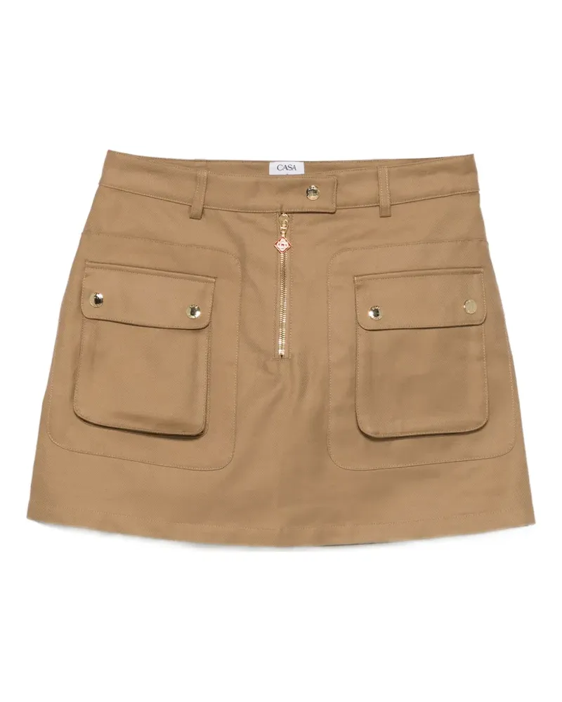 Casablanca Paris flap-pocket mini skirt - Nude Nude