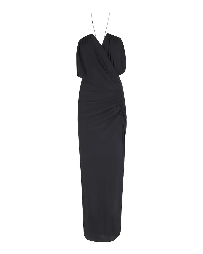 Amazuìn Giselle ruched wrap-style maxi dress - Schwarz Schwarz