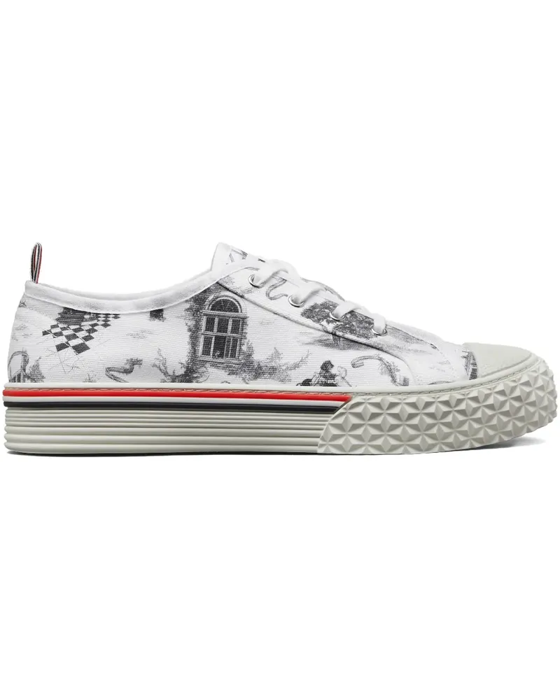 Thom Browne toile low top sneakers - Weiß Weiß