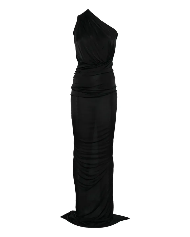 Rick Owens Lilies one-shoulder neckline maxi dress - Schwarz Schwarz
