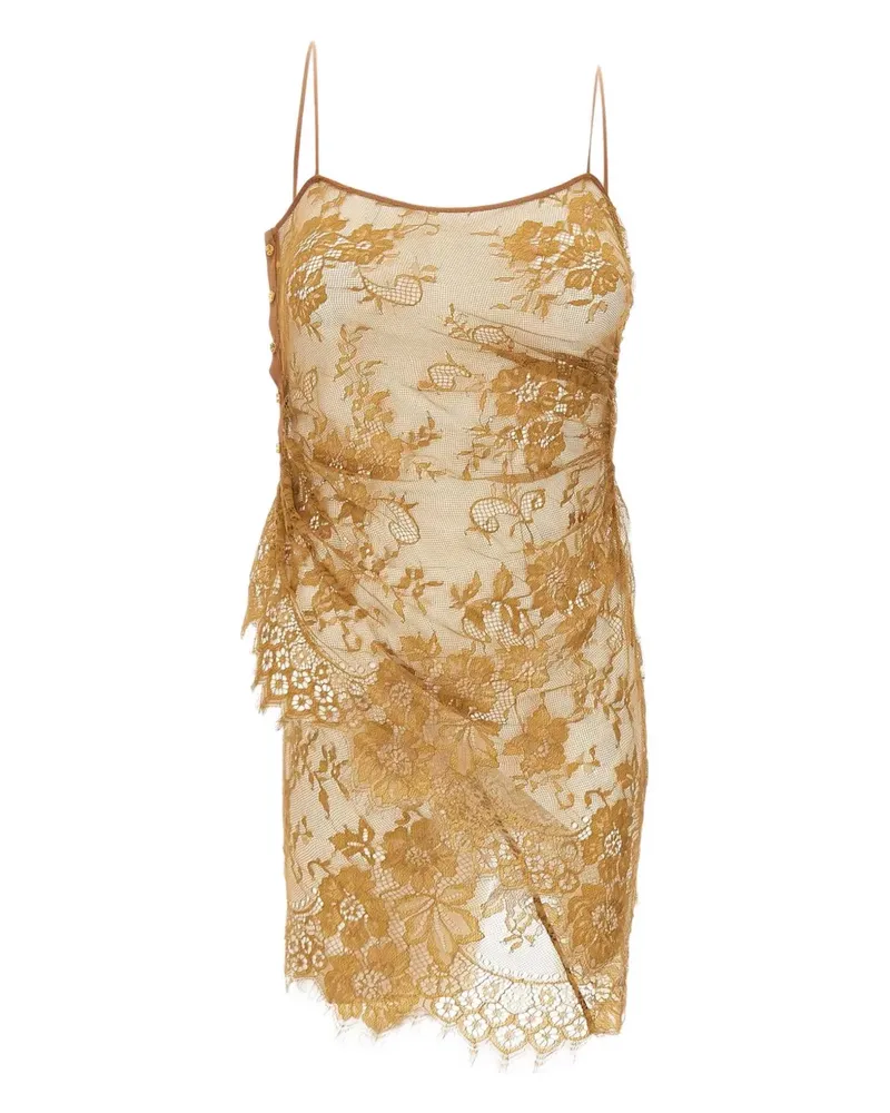 JACQUES lace draped top - Nude Nude