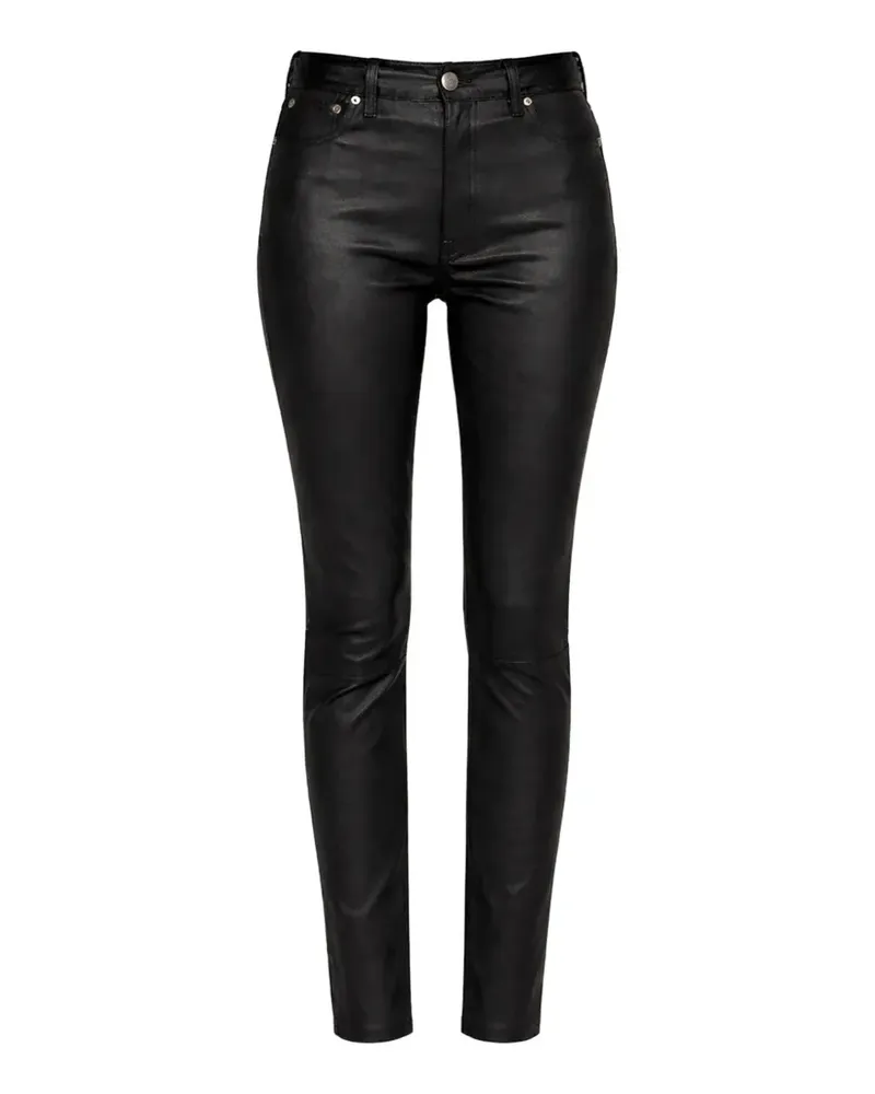 Ralph Lauren coated leather trousers - Schwarz Schwarz
