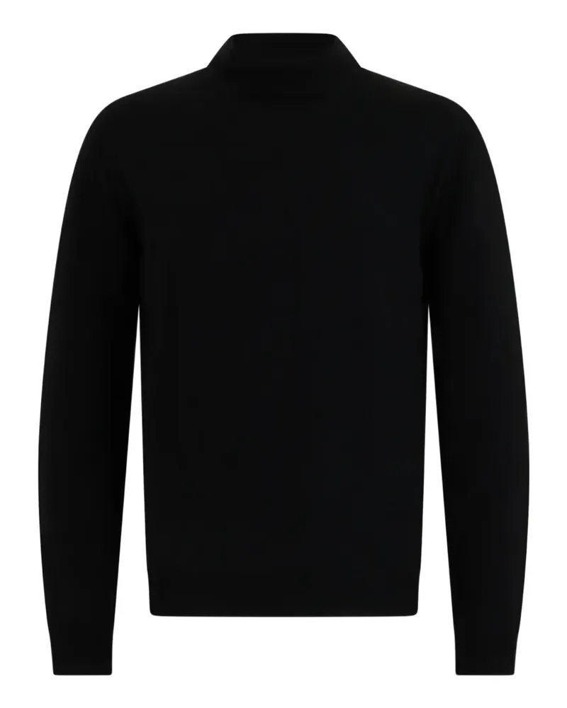 Slowear Gestrickter Pullover mit Stehkragen - Schwarz Schwarz
