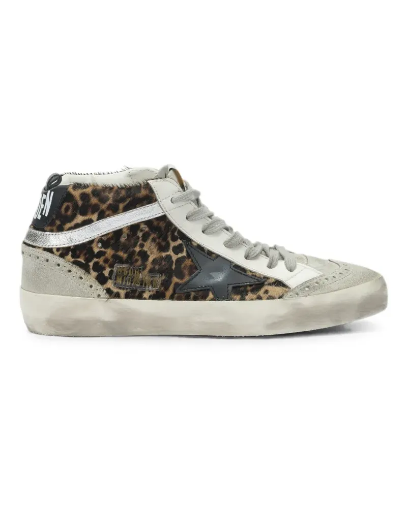 Golden Goose Mid Star Sneakers mit Leopardenprint - Braun Braun