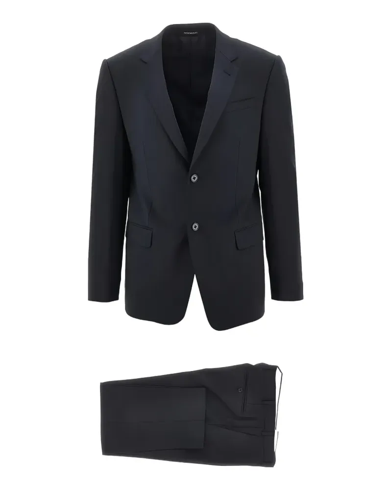 Emporio Armani single-breasted notched-lapel suit - Schwarz Schwarz